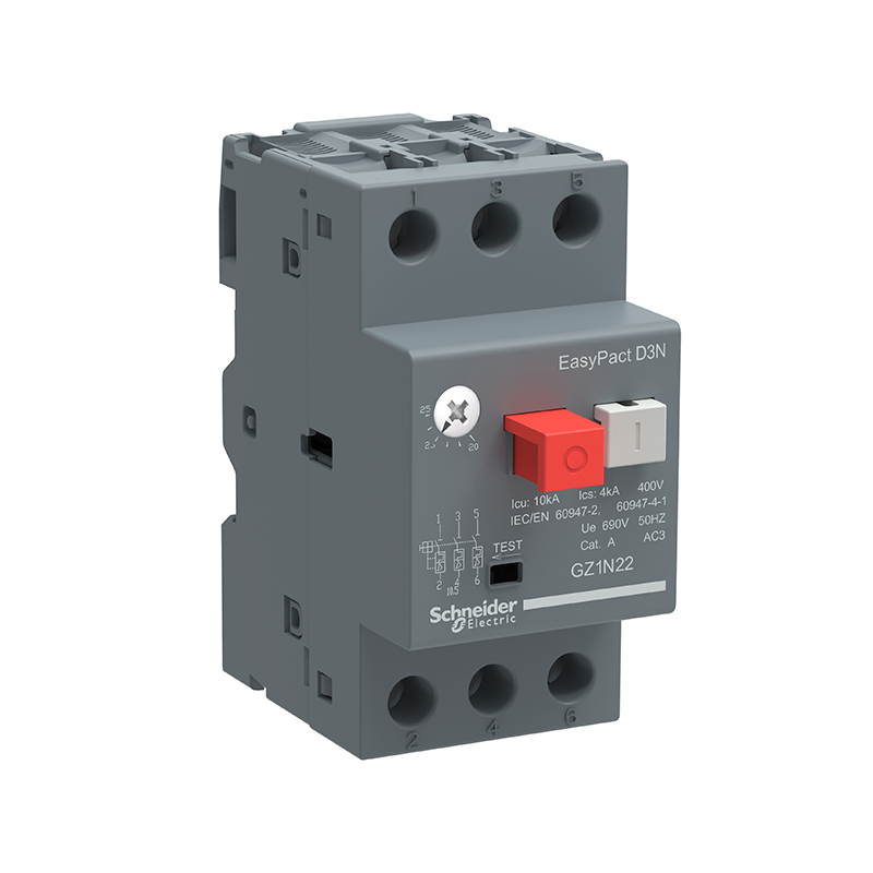 施耐德电气GZ1N电动机热磁断路器 按钮式控制 0.1-0.16A GZ1N01N