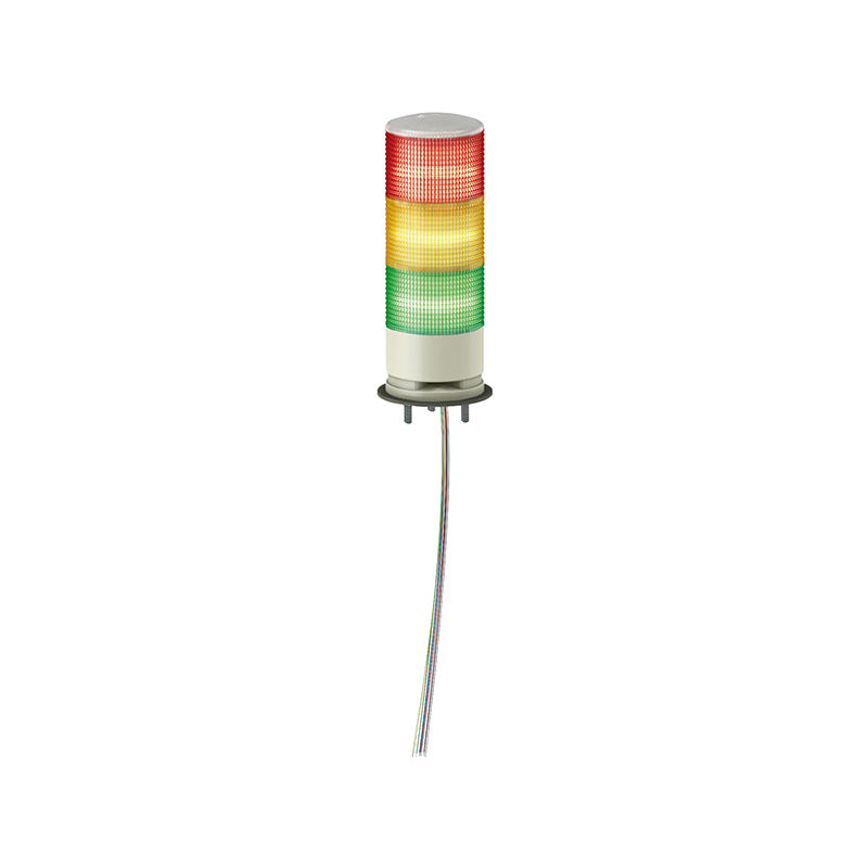 施耐德电气3层信号灯柱和报警器 红/橙/绿 LED 常亮 24VAC/DC 有蜂鸣器 60mm 基座安装 XVGB3SW